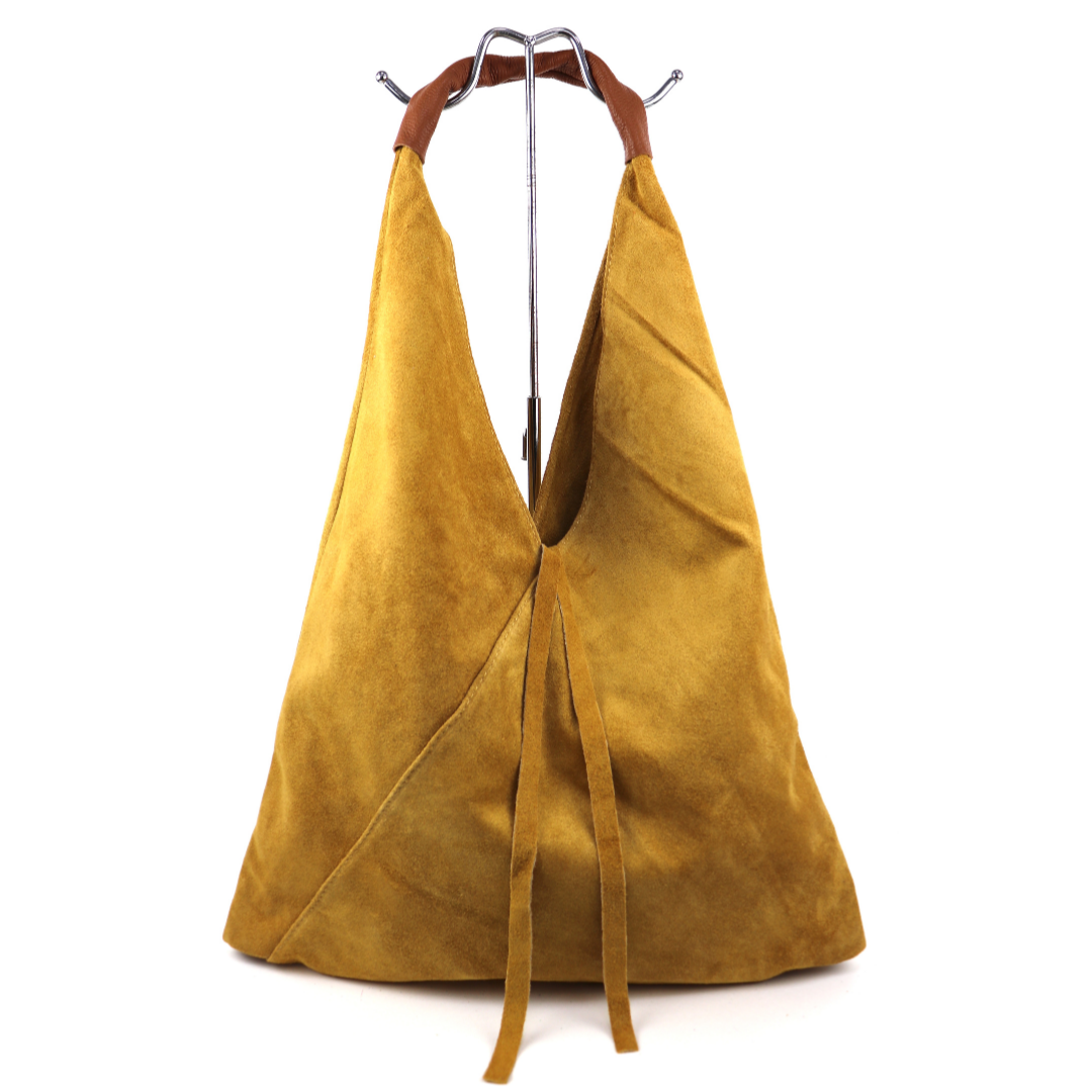 Large Genuine Italian Suede Tote Bag