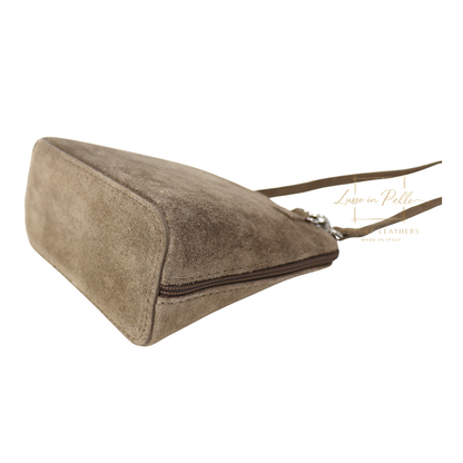 Ella Small Square Suede Crossbody Bag with Detachable Straps