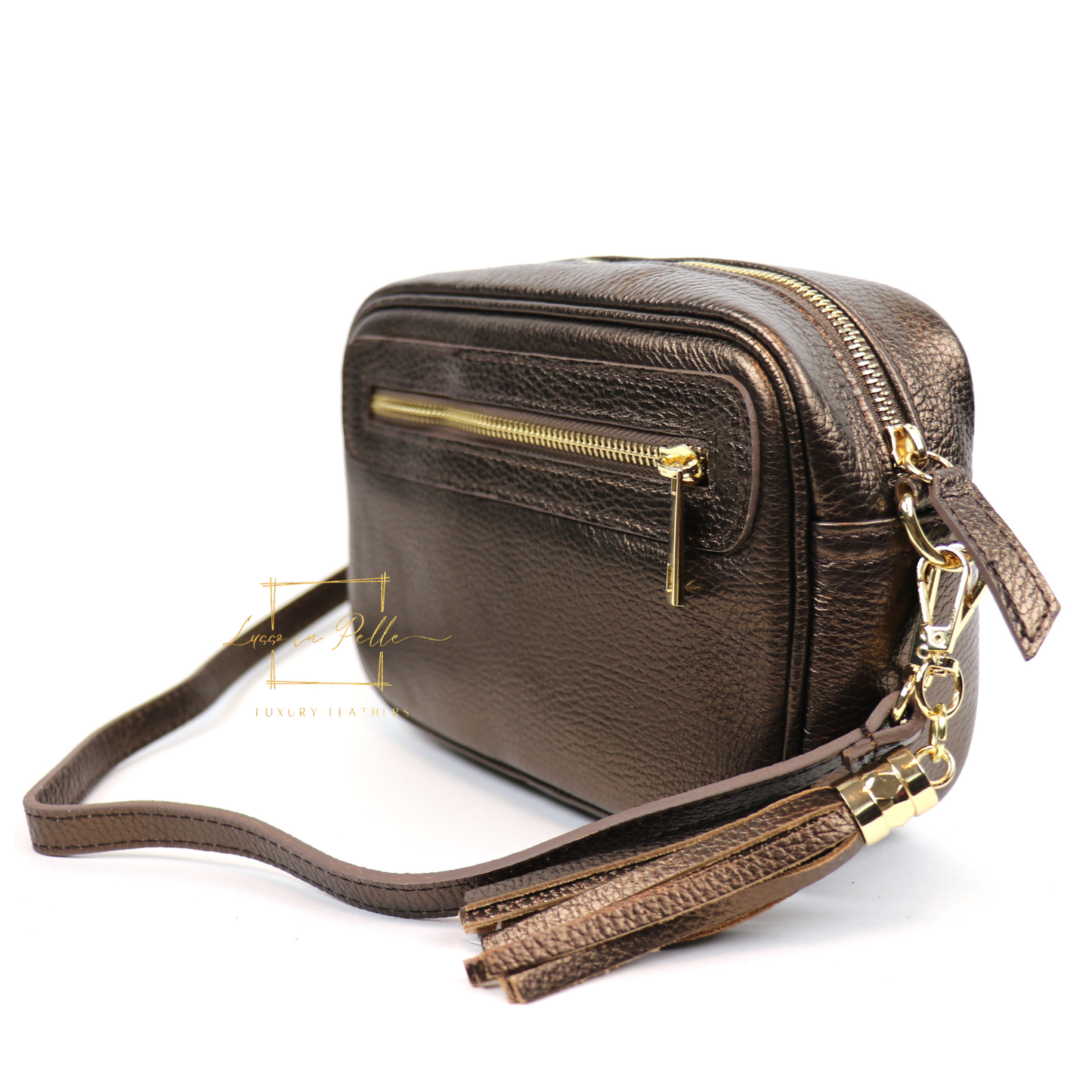 Bella Genuine Italian Pebbled Leather Box Bag