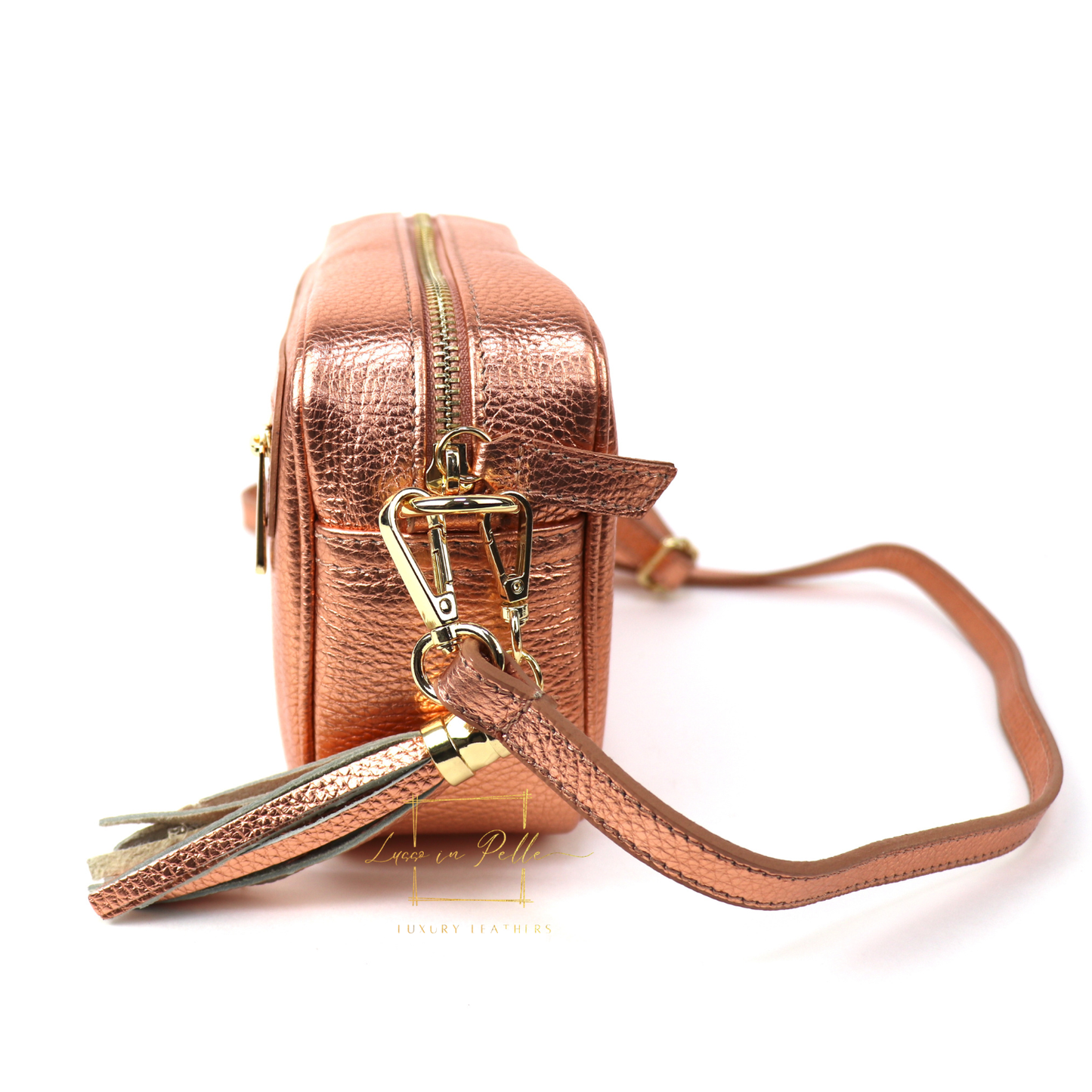 Bella Genuine Italian Pebbled Leather Box Bag