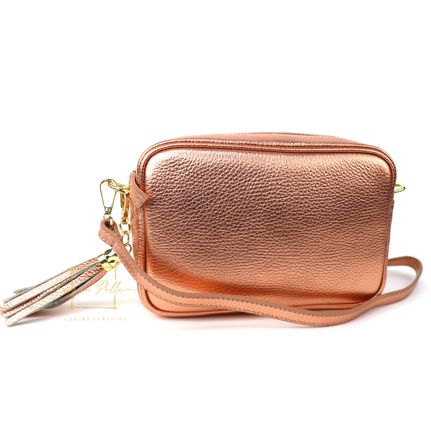 Bella Genuine Italian Pebbled Leather Box Bag