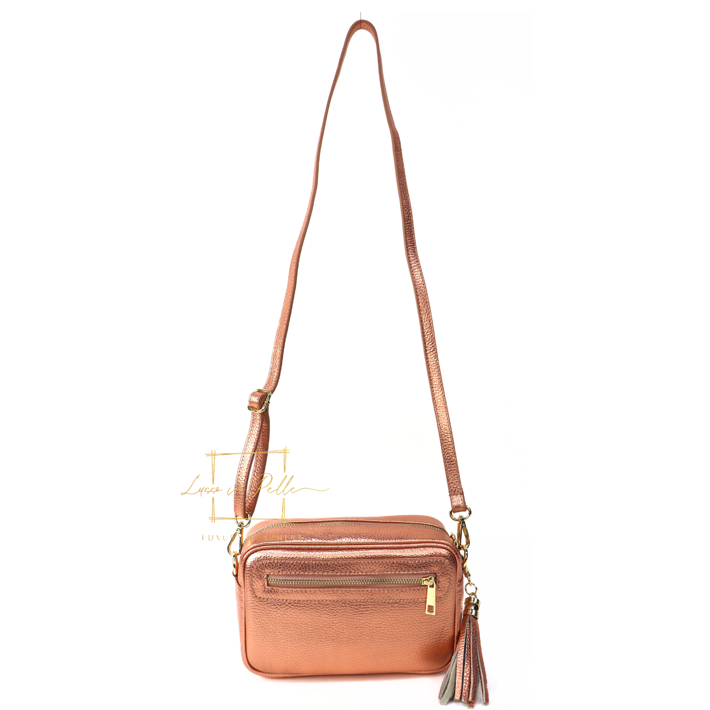 Bella Genuine Italian Pebbled Leather Box Bag
