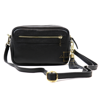 Bella Genuine Italian Pebbled Leather Box Bag