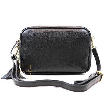 Bella Genuine Italian Pebbled Leather Box Bag