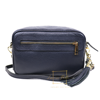 Bella Genuine Italian Pebbled Leather Box Bag