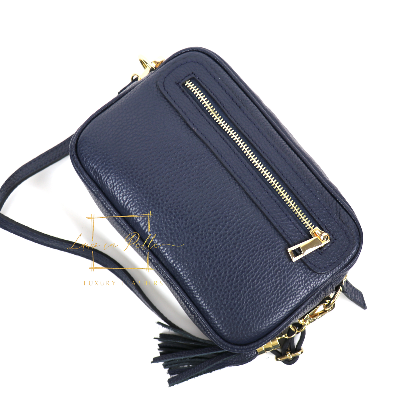 Bella Genuine Italian Pebbled Leather Box Bag