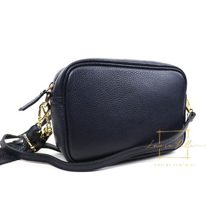 Bella Genuine Italian Pebbled Leather Box Bag