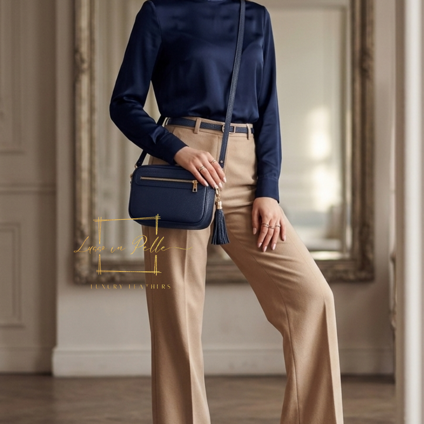 Bella Genuine Italian Pebbled Leather Box Bag