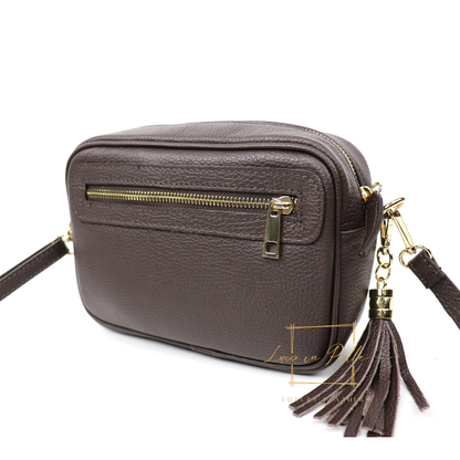Bella Genuine Italian Pebbled Leather Box Bag
