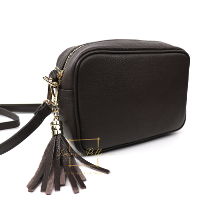 Bella Genuine Italian Pebbled Leather Box Bag