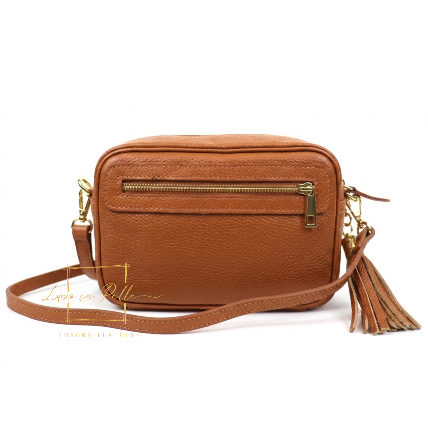 Bella Genuine Italian Pebbled Leather Box Bag