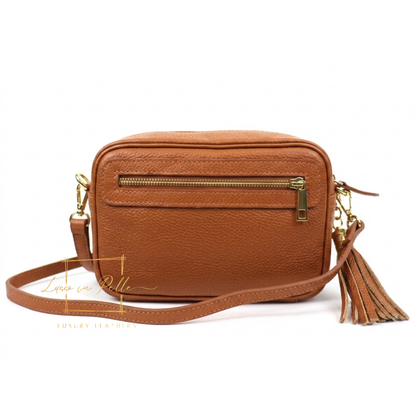 Bella Genuine Italian Pebbled Leather Box Bag