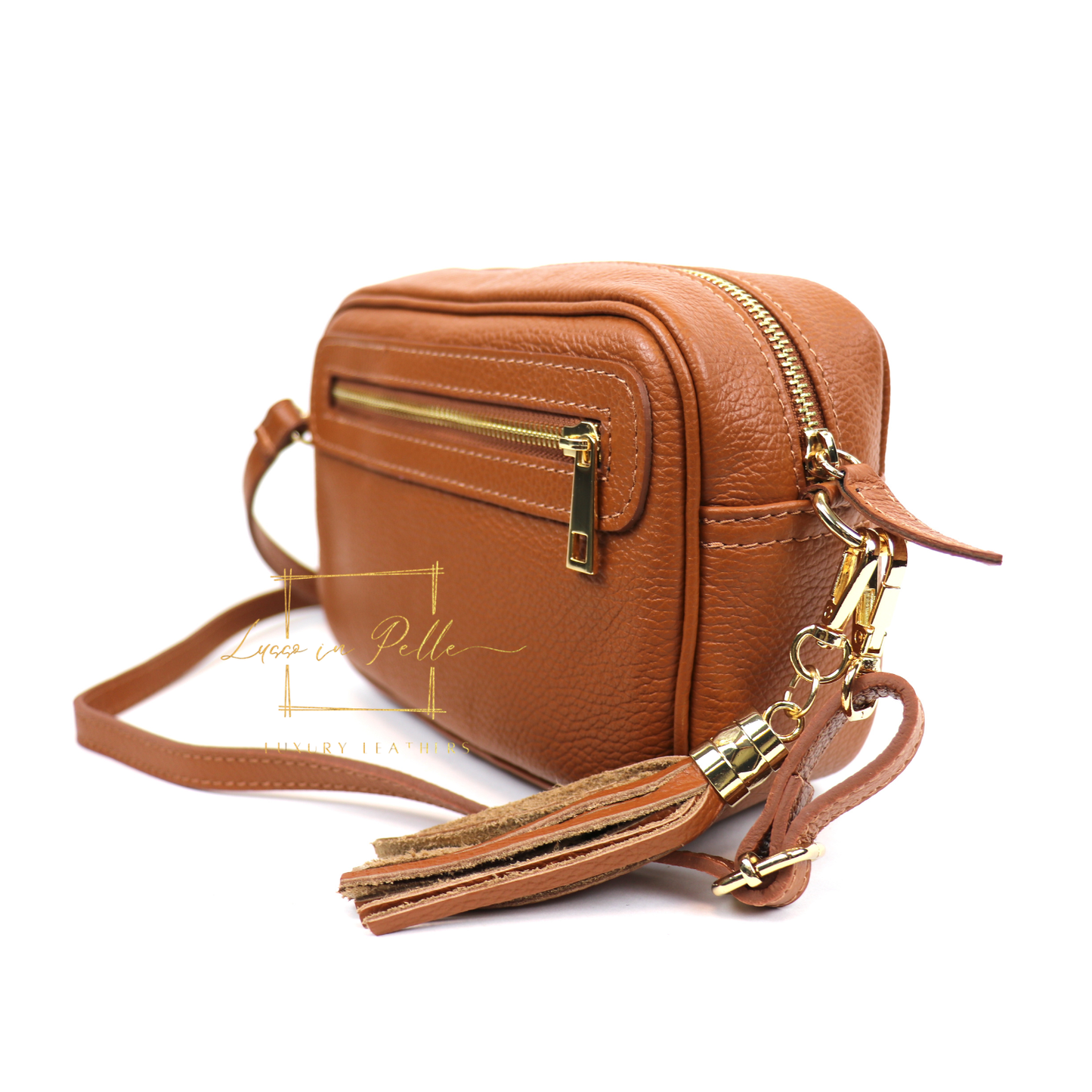 Bella Genuine Italian Pebbled Leather Box Bag