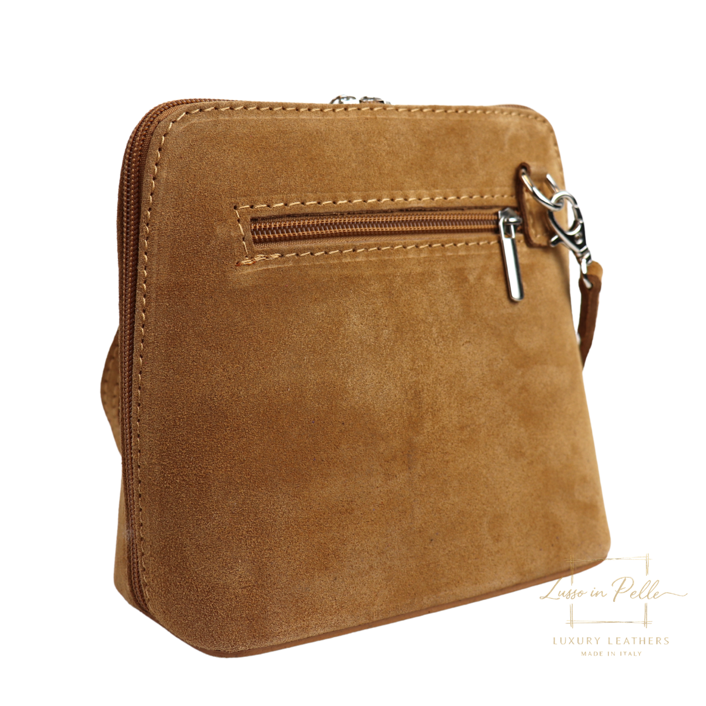 Ella Small Square Suede Crossbody Bag with Detachable Straps