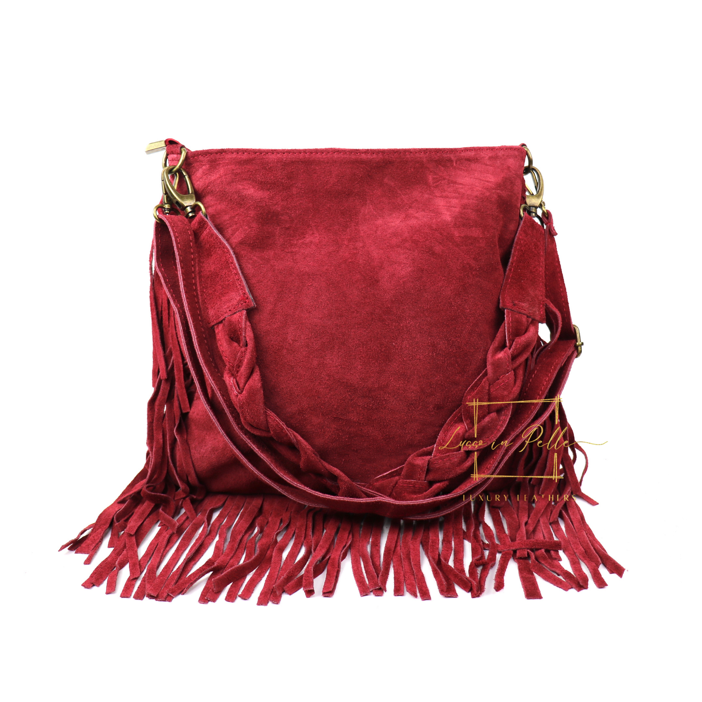 Marina Suede Shoulder & Crossbody Bag with Fringe