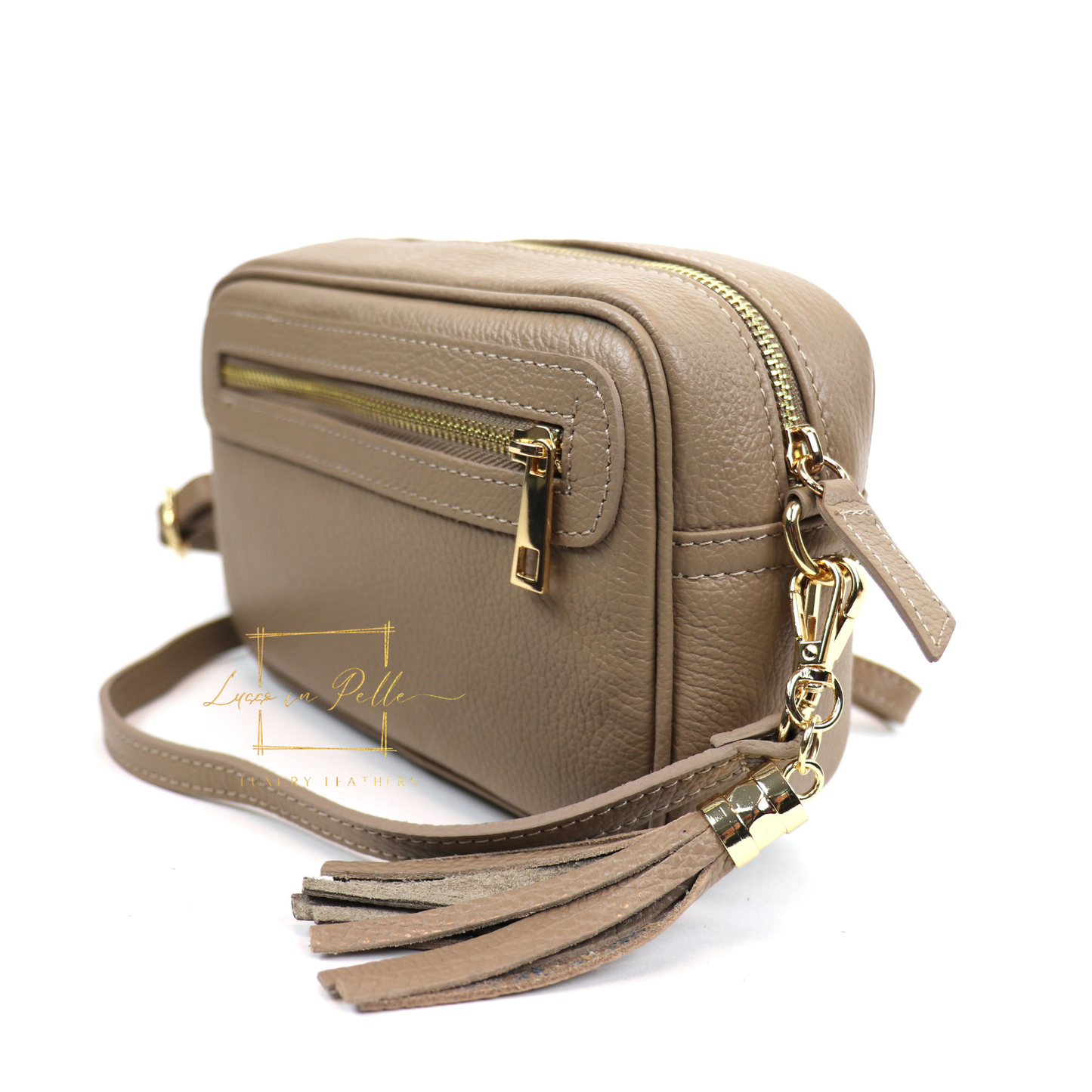 Bella Genuine Italian Pebbled Leather Box Bag
