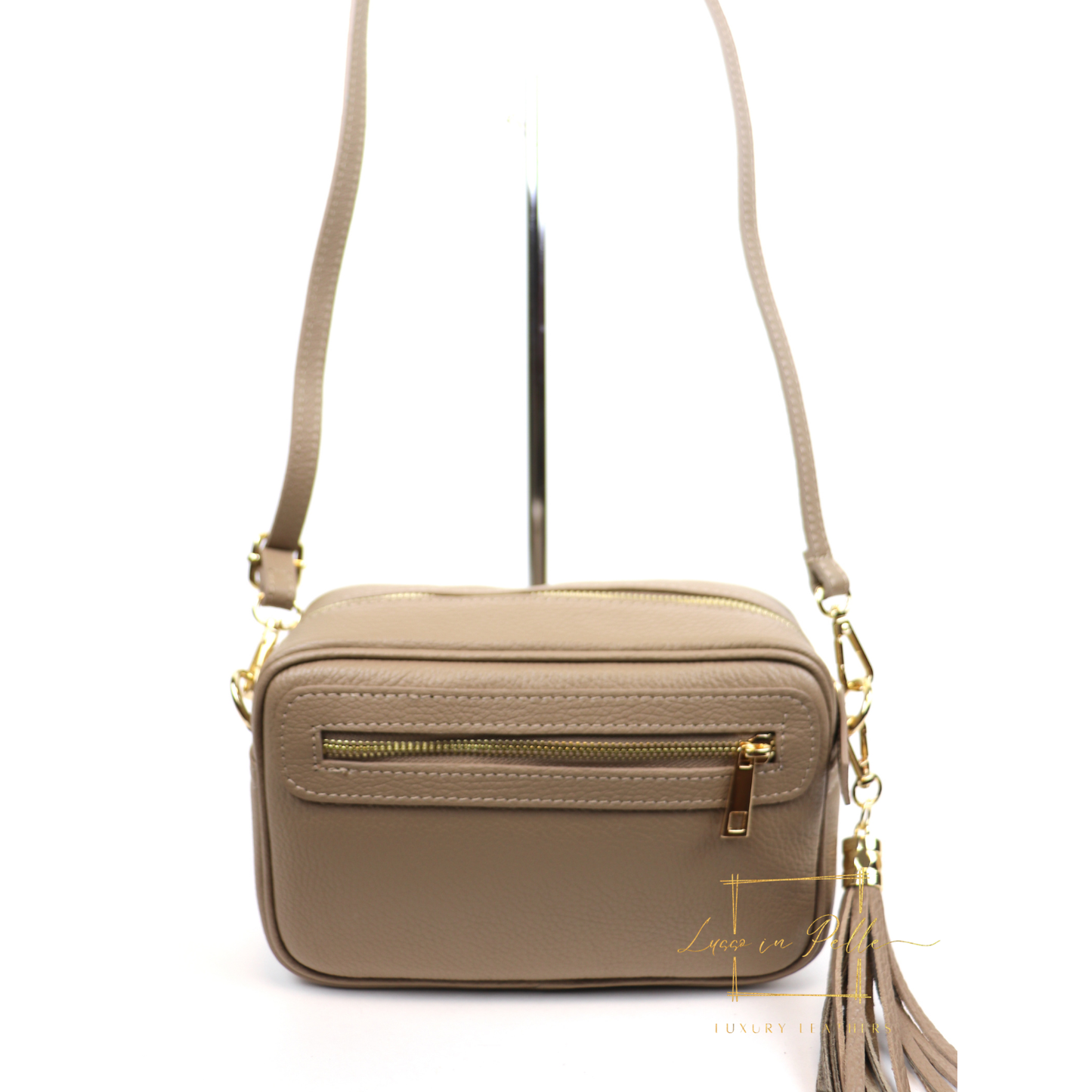 Bella Genuine Italian Pebbled Leather Box Bag