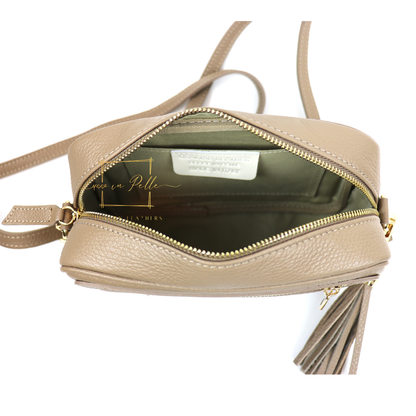 Bella Genuine Italian Pebbled Leather Box Bag