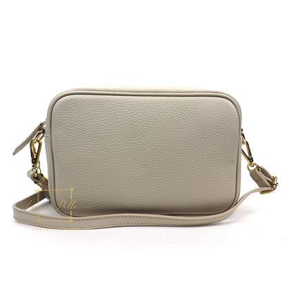 Bella Genuine Italian Pebbled Leather Box Bag