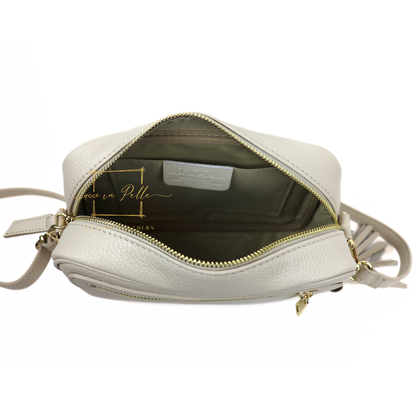 Bella Genuine Italian Pebbled Leather Box Bag