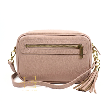 Bella Genuine Italian Pebbled Leather Box Bag