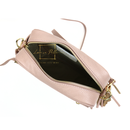 Bella Genuine Italian Pebbled Leather Box Bag