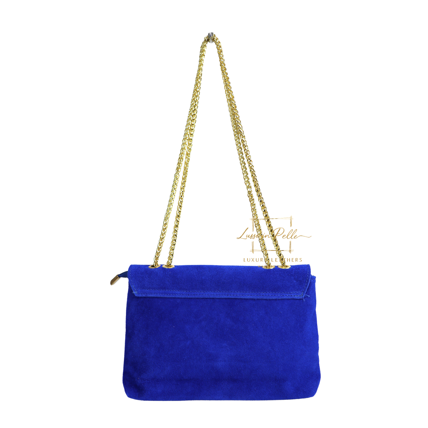 Italian Genuine Leather Scalloped Flap Chain Shoulder Bag