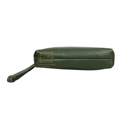 Italian Genuine Leather Multi Zip Crossbody Shoulder Bag