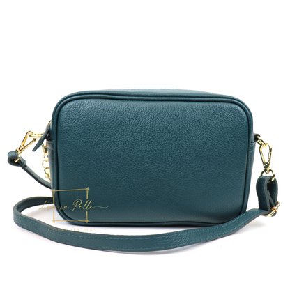 Bella Genuine Italian Pebbled Leather Box Bag