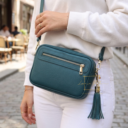 Bella Genuine Italian Pebbled Leather Box Bag