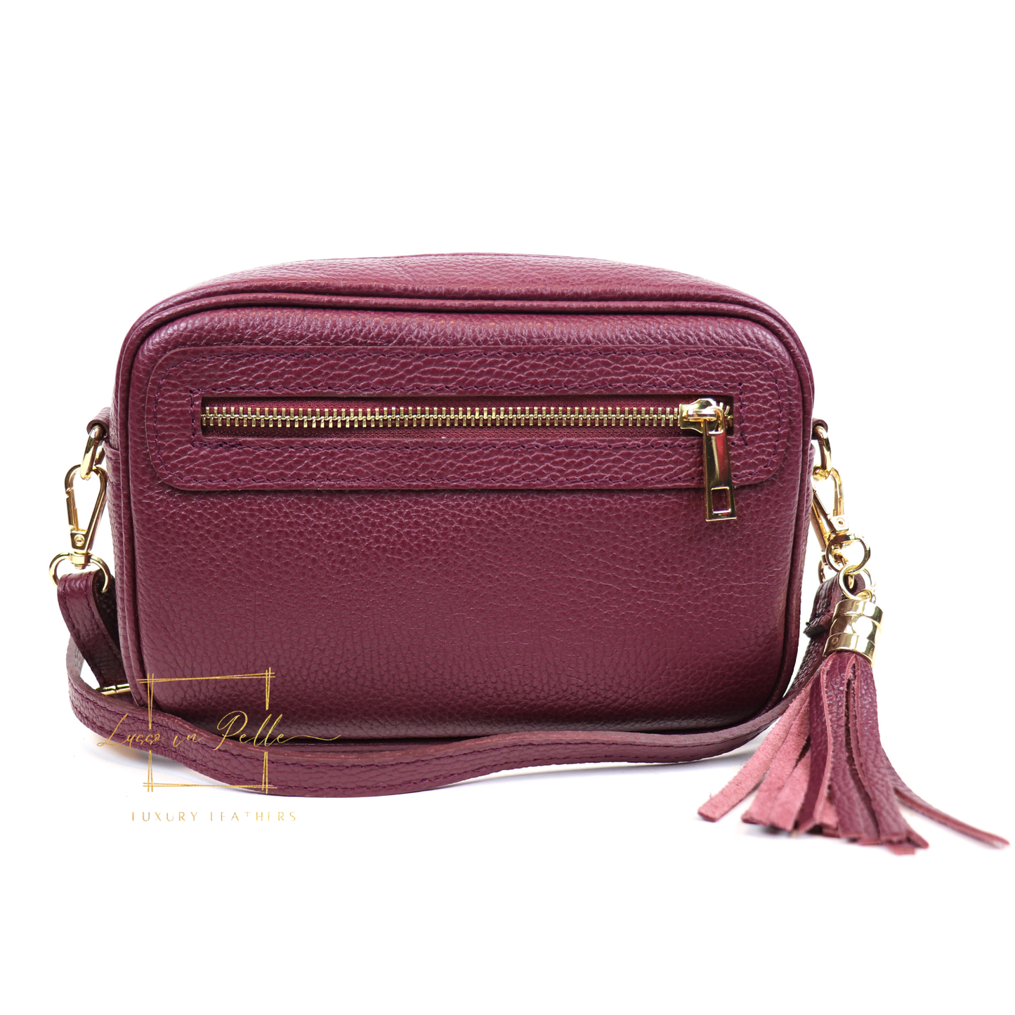 Bella Genuine Italian Pebbled Leather Box Bag