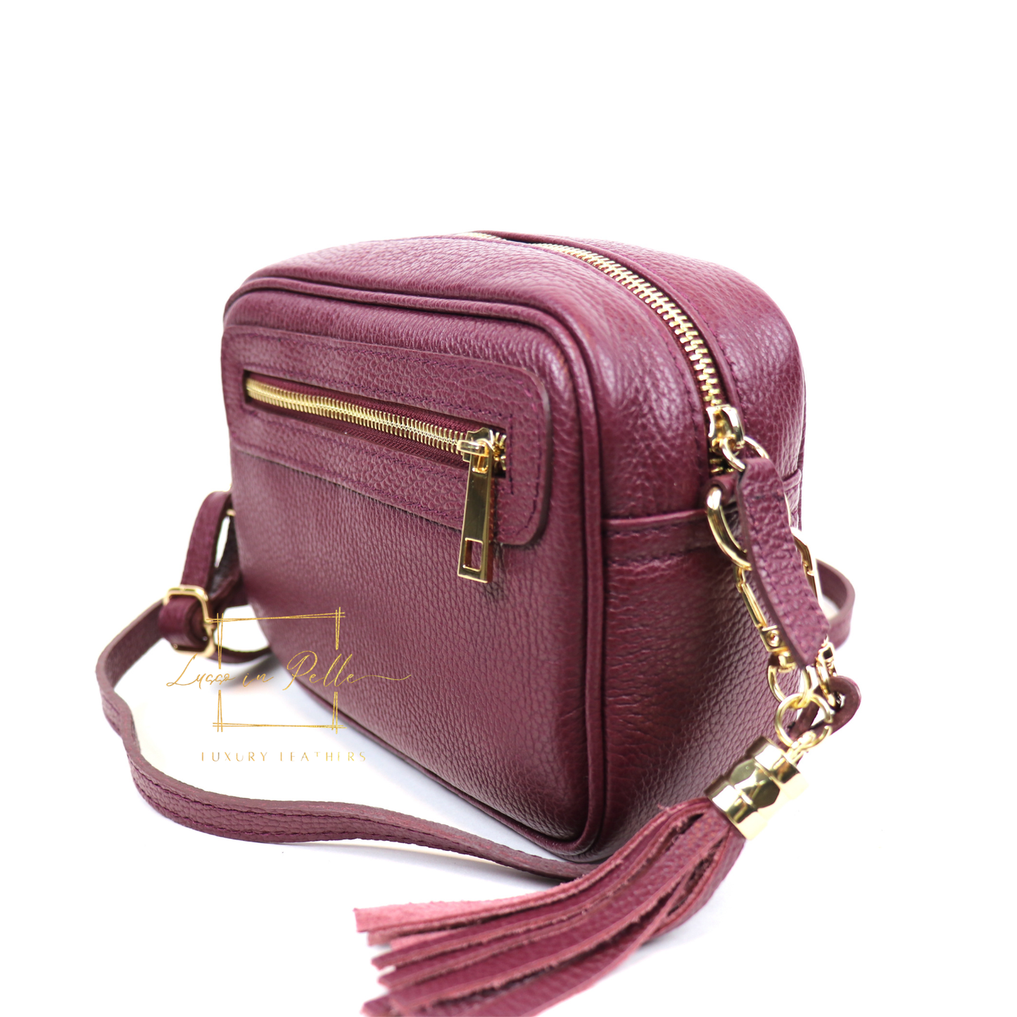 Bella Genuine Italian Pebbled Leather Box Bag