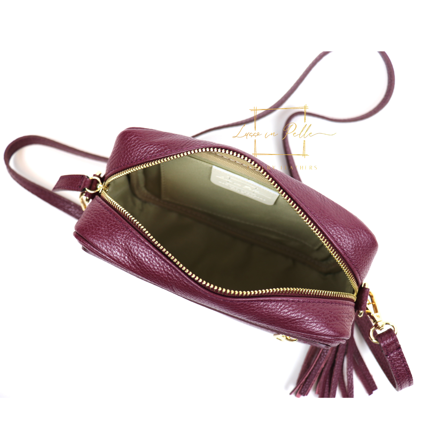 Bella Genuine Italian Pebbled Leather Box Bag