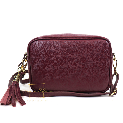 Bella Genuine Italian Pebbled Leather Box Bag