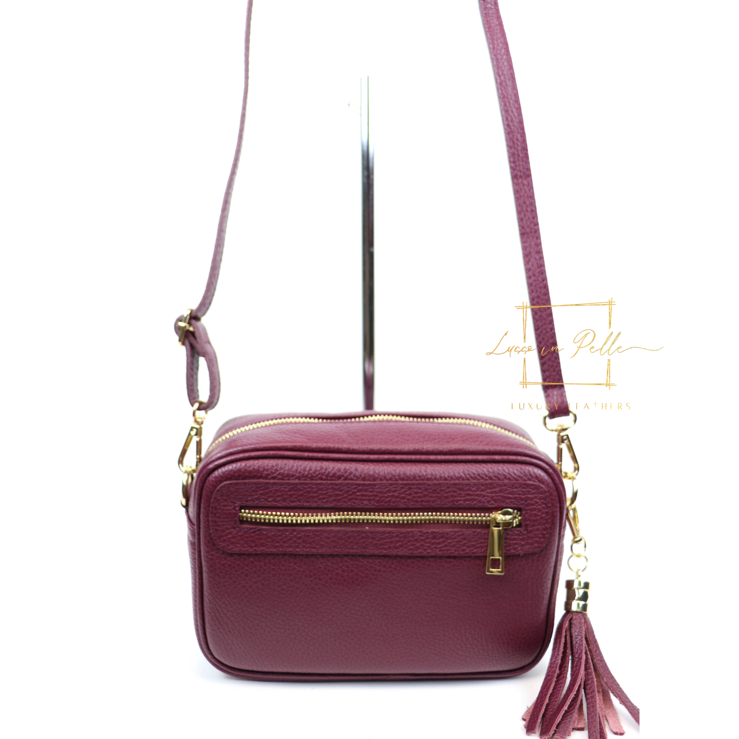 Bella Genuine Italian Pebbled Leather Box Bag