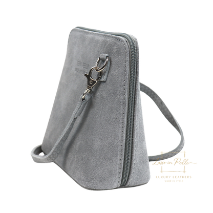 Ella Small Square Suede Crossbody Bag with Detachable Straps