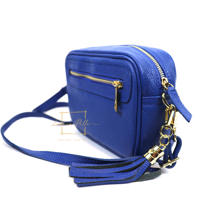 Bella Genuine Italian Pebbled Leather Box Bag