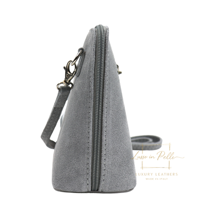 Ella Small Square Suede Crossbody Bag with Detachable Straps