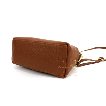 Top Handle Crossbody Leather Bad with Adjustable Detachable Straps