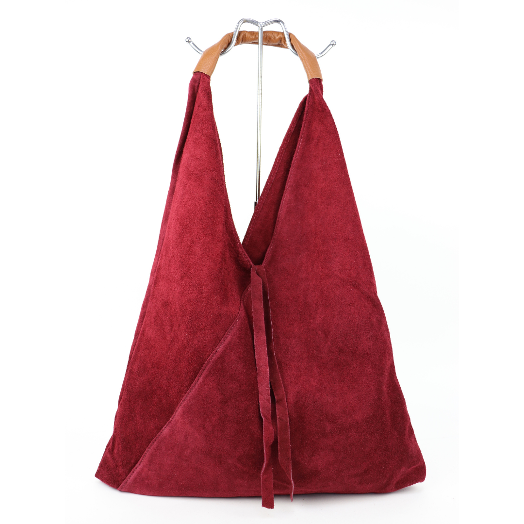 Large Genuine Italian Suede Tote Bag