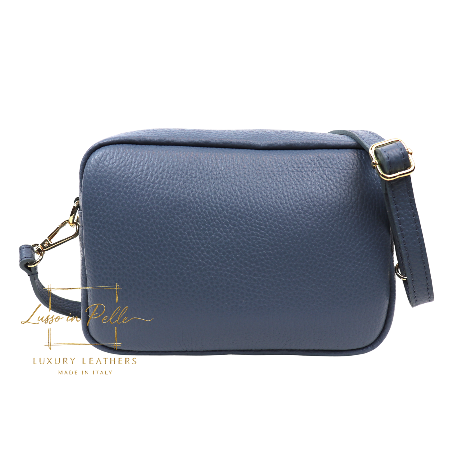 Double Zip Genuine Italian Leather Handbag