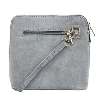 Ella Small Square Suede Crossbody Bag with Detachable Straps