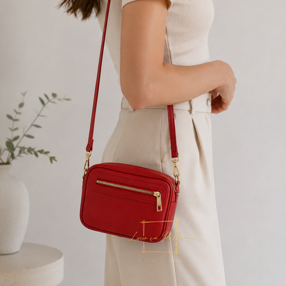 Bella Genuine Italian Pebbled Leather Box Bag