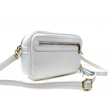 Bella Genuine Italian Pebbled Leather Box Bag