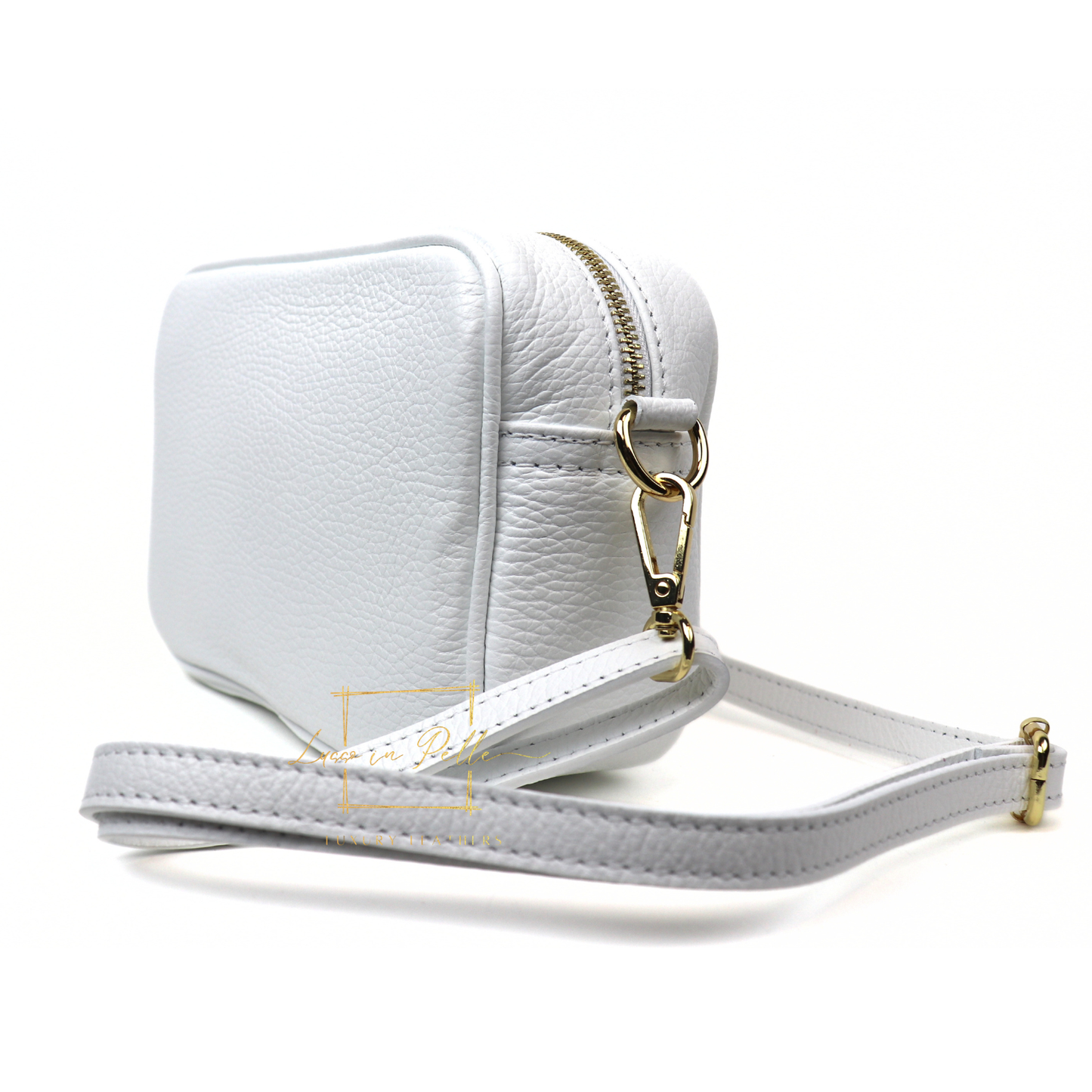 Bella Genuine Italian Pebbled Leather Box Bag