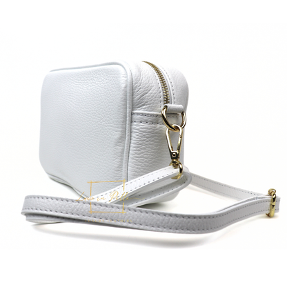 Bella Genuine Italian Pebbled Leather Box Bag