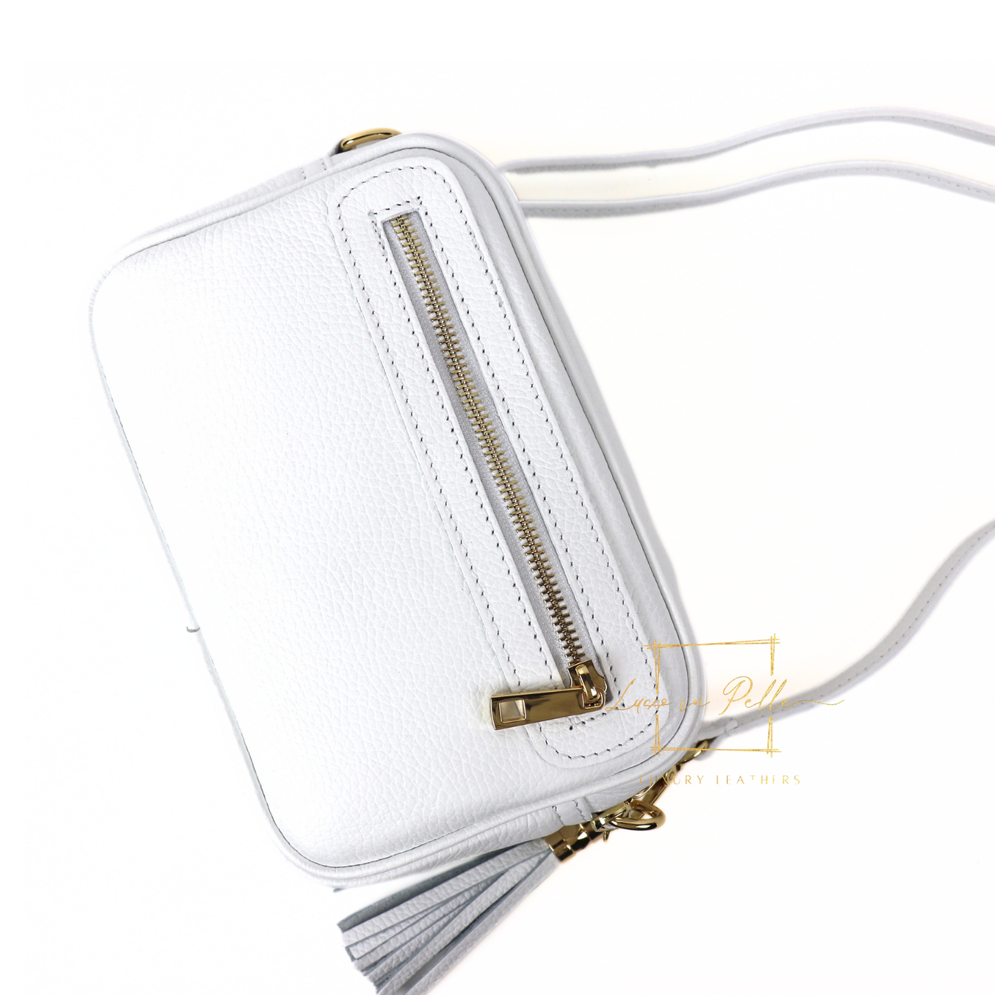 Bella Genuine Italian Pebbled Leather Box Bag