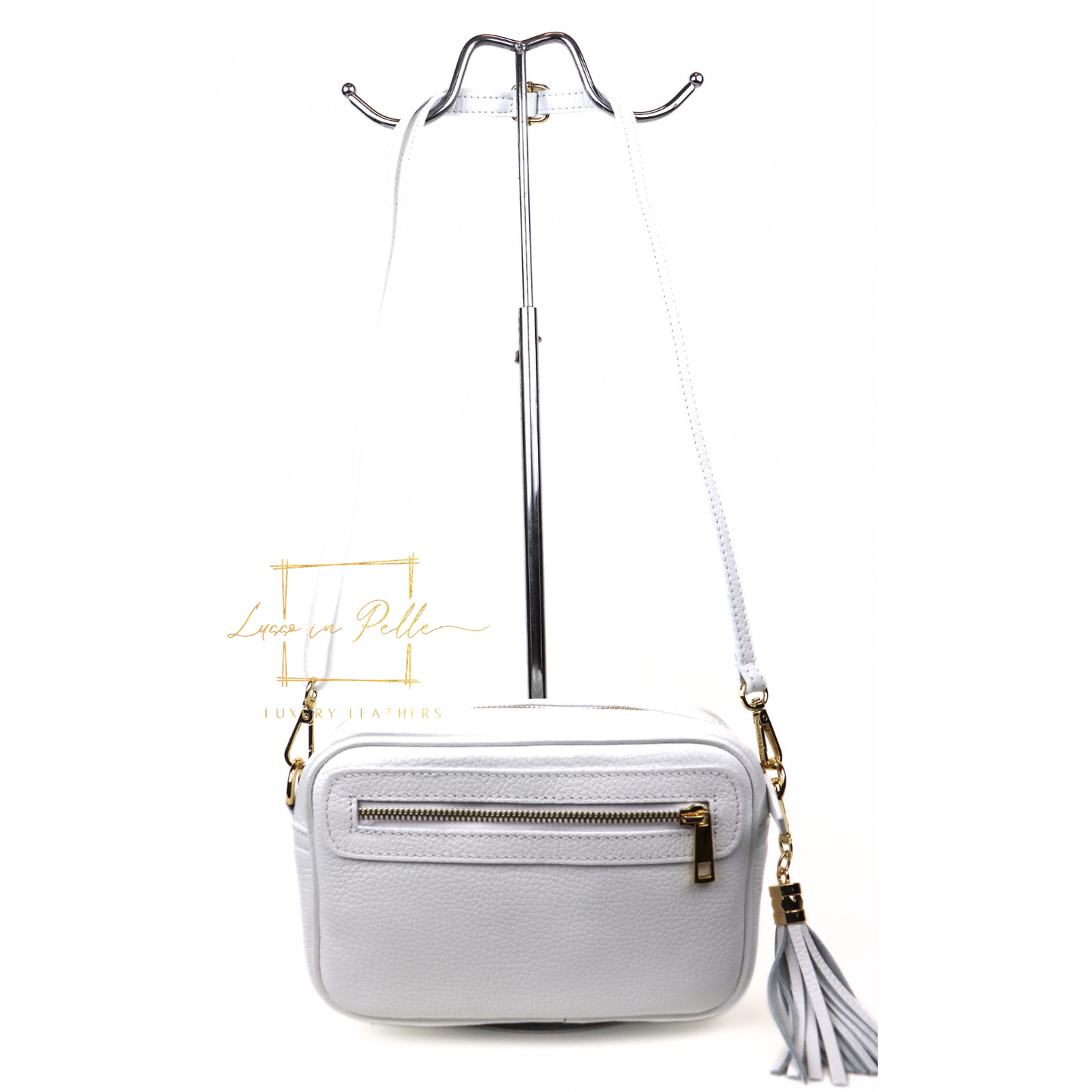 Bella Genuine Italian Pebbled Leather Box Bag