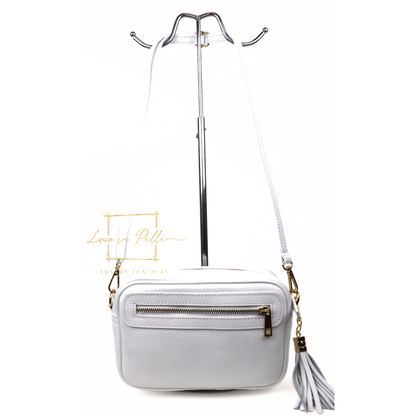 Bella Genuine Italian Pebbled Leather Box Bag