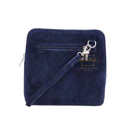 Ella Small Square Suede Crossbody Bag with Detachable Straps